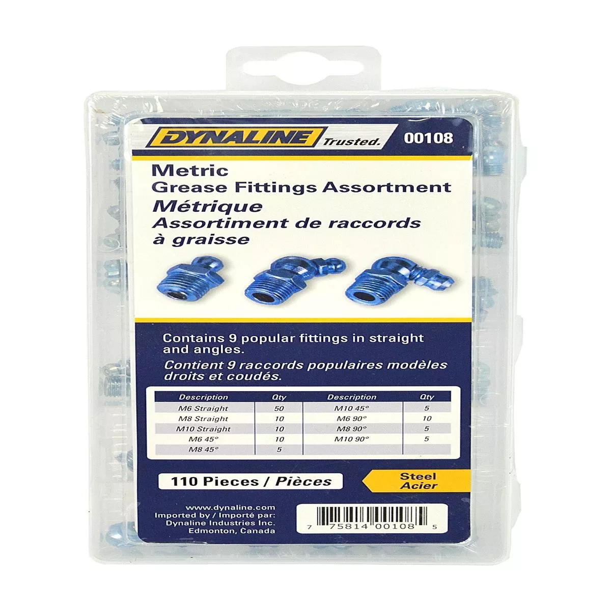 00108, METRIC GREASE FITTING ASSORTMENT