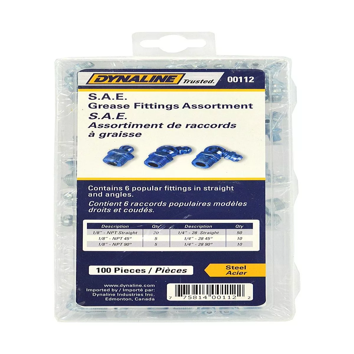 00112, S.A.E. GREASE FITTING ASSORTMENT