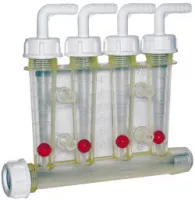 138-33760008 - REDBALL ORIGINAL MANIFOLD SPRAY TIP MONITOR - 4 COLUMN - 1/2" HOSE BARB ELBOW