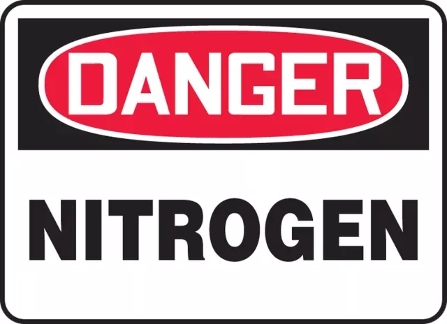 Accuform FRMCHL175VS OSHA Danger Sign: Nitrogen