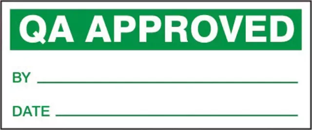 Accuform LPC446 Production Control Labels: QA Approved