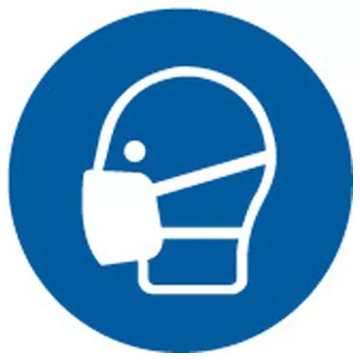 Accuform LSGM2182 ISO Mandatory Safety Label: Wear A Mask (2011)