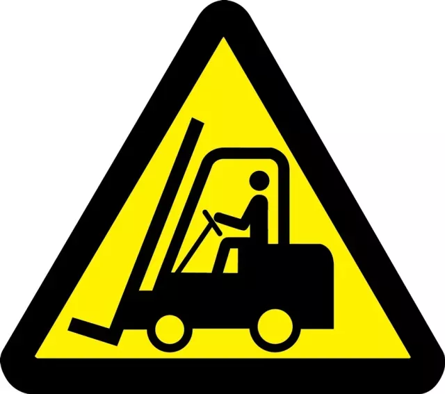 Accuform LSGW1272 ISO Warning Safety Label: Lift Truck Hazard (2011)