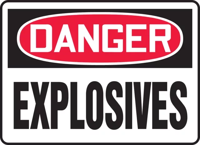 Accuform MCHG047VS OSHA Danger Safety Sign: Explosives