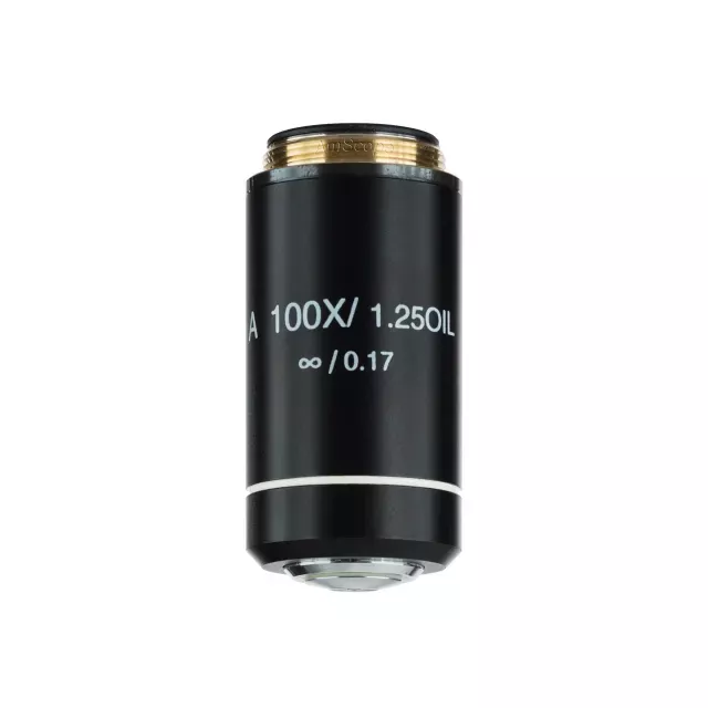 AmScope A100X-INF-B 100X Infinity Achromatic Microscope Objective with Black Finish