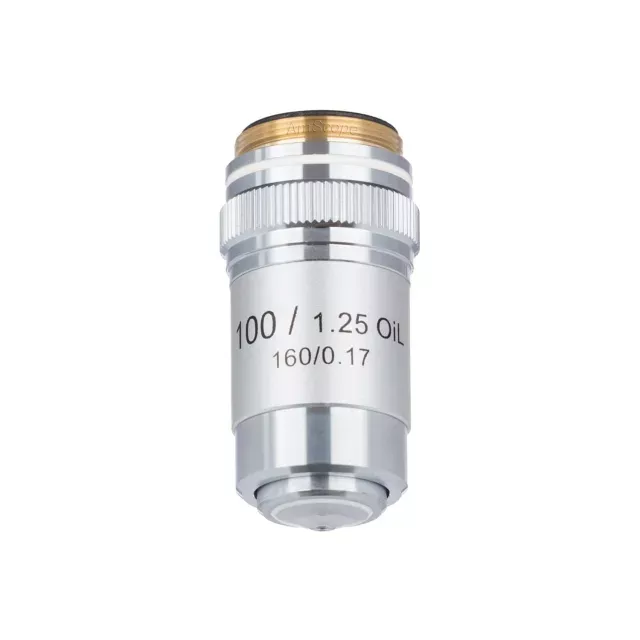 AmScope A100X-V300 100X (Oil) Achromatic Microscope Objective for Compound Microscopes