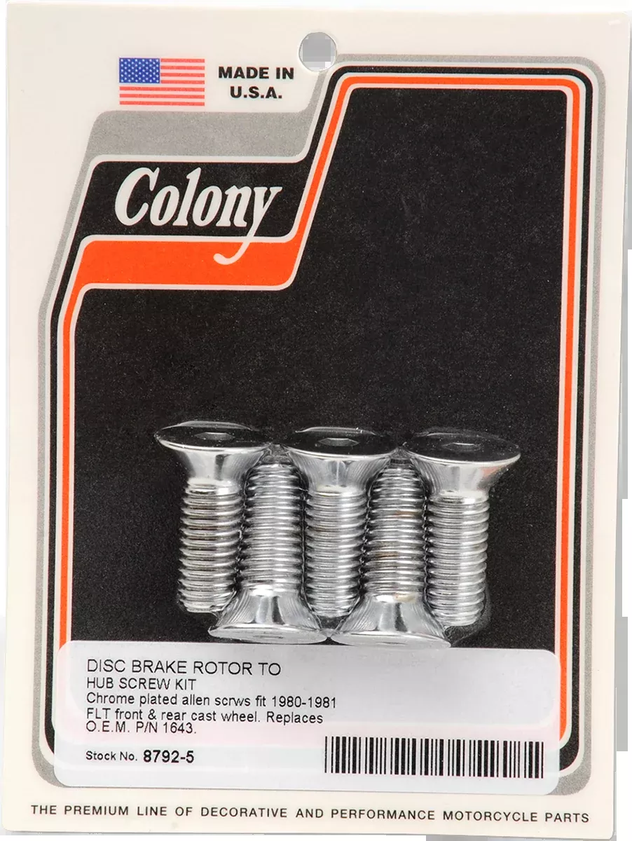 Colony Mounting Hardware Kit without Nuts - Brake Rotor - Socket-Head/