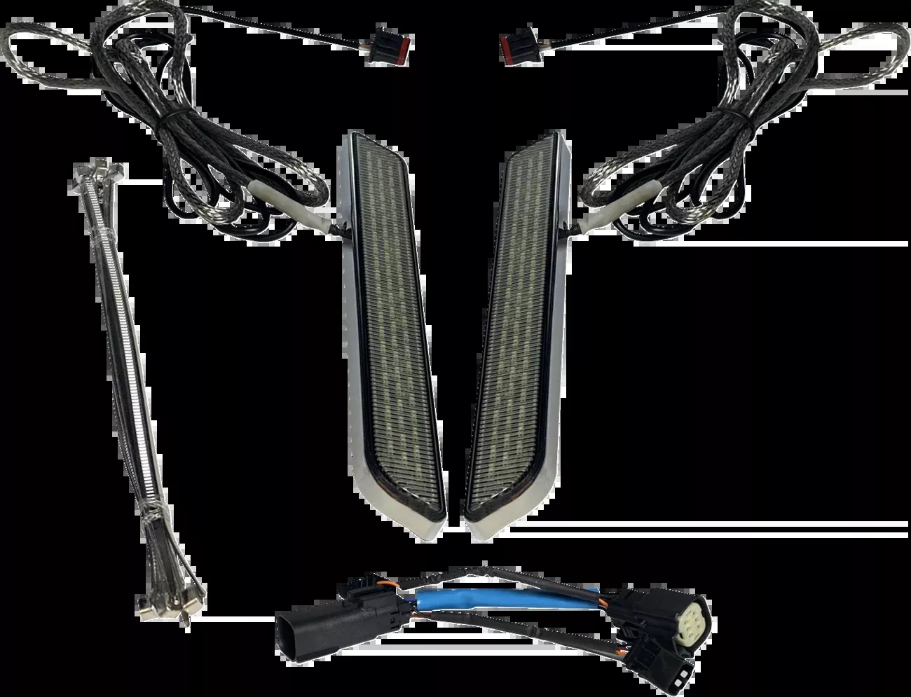 Custom Dynamics LED Fork Light - Smoke - Chrome - CD-FORK-SS6-SC