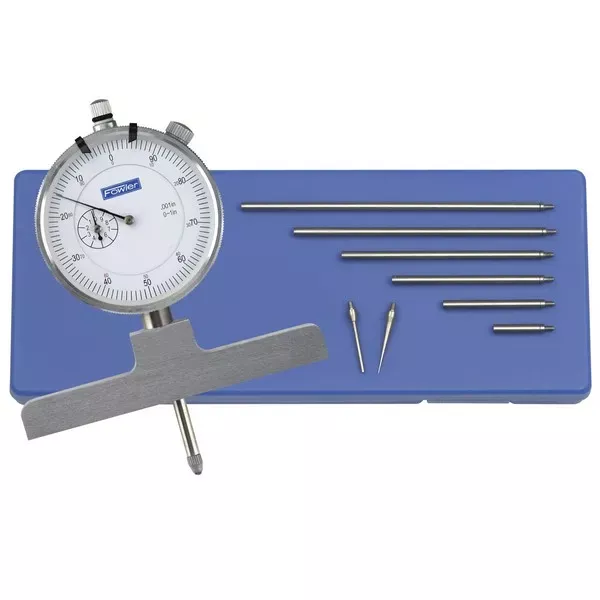 Fowler 52-125-006-1 0-22" X-Depth Dial Depth Gage