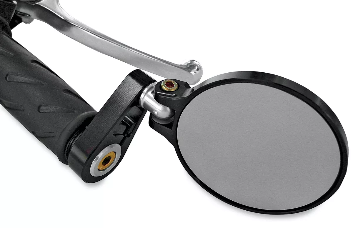 Joker Machine Folding Bar-End Mirror - 2-1/4" - Black - 09-302B