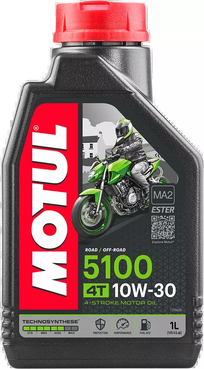 Motul 5100 4T Synthetic Blend Oil - 10W-30 - 1 Liter - 104062 - A&D Discount Performance