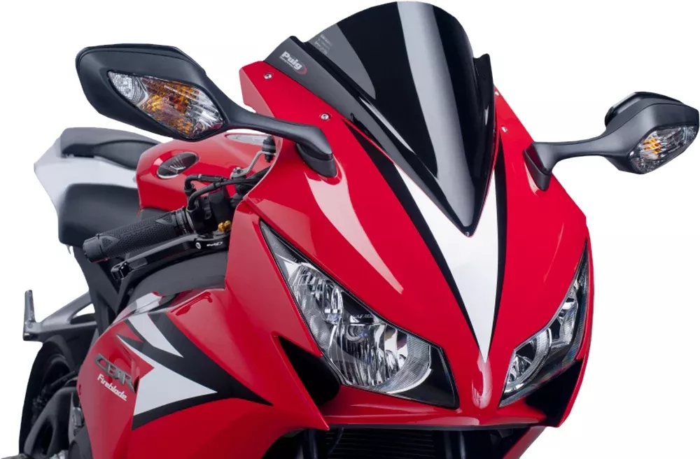 PUIG Windscreen Racing Black - 561-1118BK - A&D Discount Performance