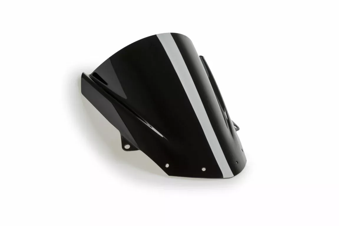 PUIG Windscreen Racing Black Kaw - 561-03177BK - A&D Discount Performance