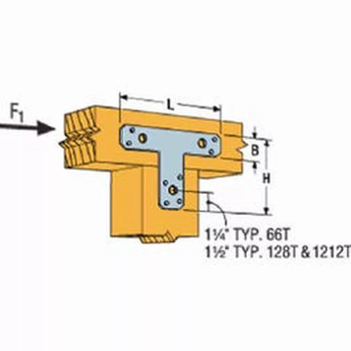 "T" Strap Tie Connector, 6 x 6-In.