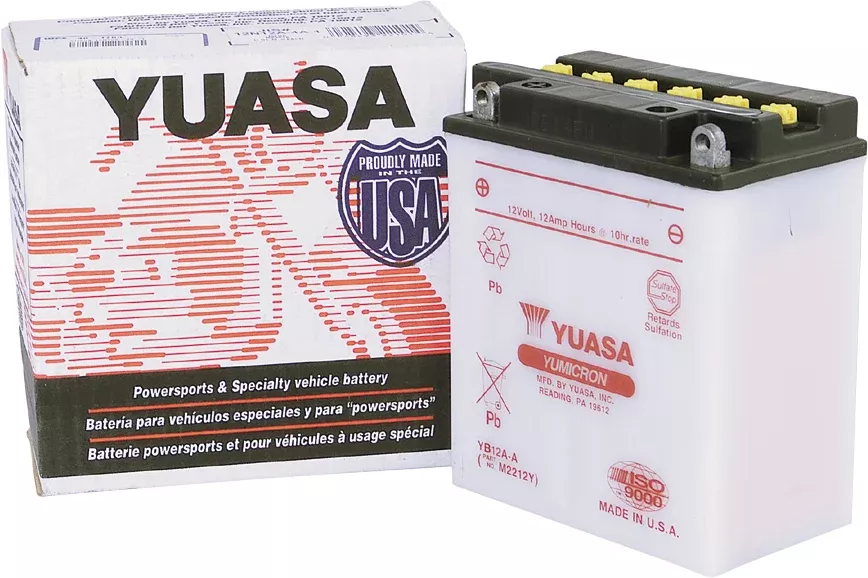 Yuasa Battery Yb12a-A Conventional - 49-1846 - A&D Discount Performance