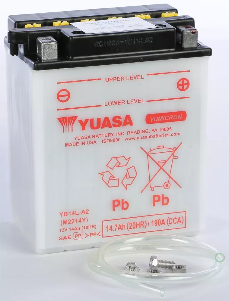 Yuasa Battery Yb14l-A2 Conventional - 49-1868 - A&D Discount Performance